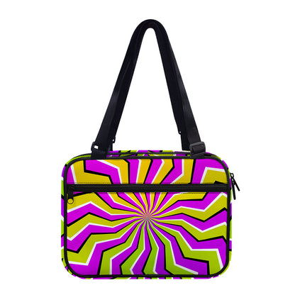 Colorful Dizzy Moving Optical Illusion Double Strap Bible Bag