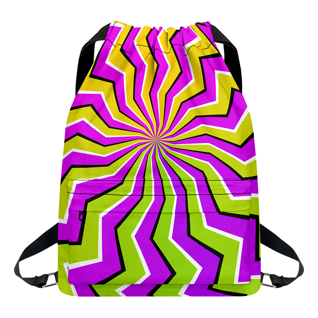 Colorful Dizzy Moving Optical Illusion Drawstring Backpack