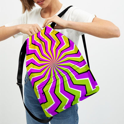 Colorful Dizzy Moving Optical Illusion Drawstring Backpack