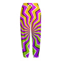 Colorful Dizzy Moving Optical Illusion Fleece Lined Knit Pants