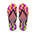 Colorful Dizzy Moving Optical Illusion Flip Flops