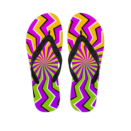 Colorful Dizzy Moving Optical Illusion Flip Flops