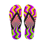 Colorful Dizzy Moving Optical Illusion Flip Flops