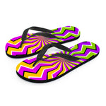 Colorful Dizzy Moving Optical Illusion Flip Flops