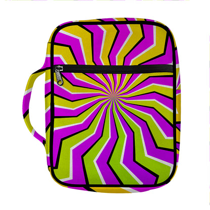 Colorful Dizzy Moving Optical Illusion Front Pocket Bible Bag