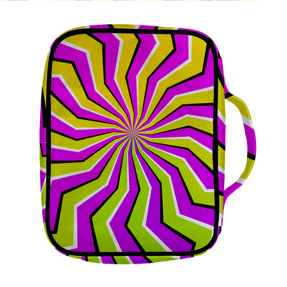 Colorful Dizzy Moving Optical Illusion Front Pocket Bible Bag