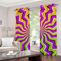 Colorful Dizzy Moving Optical Illusion Grommet Curtains