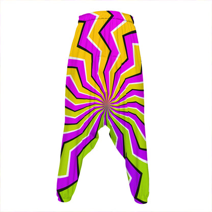 Colorful Dizzy Moving Optical Illusion Hammer Pants