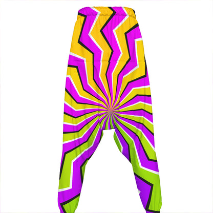 Colorful Dizzy Moving Optical Illusion Hammer Pants