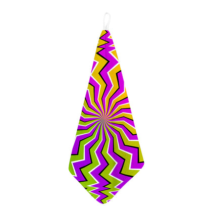 Colorful Dizzy Moving Optical Illusion Hand Towel