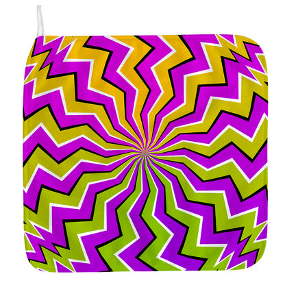 Colorful Dizzy Moving Optical Illusion Hand Towel