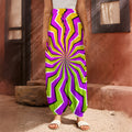 Colorful Dizzy Moving Optical Illusion Harem Pants