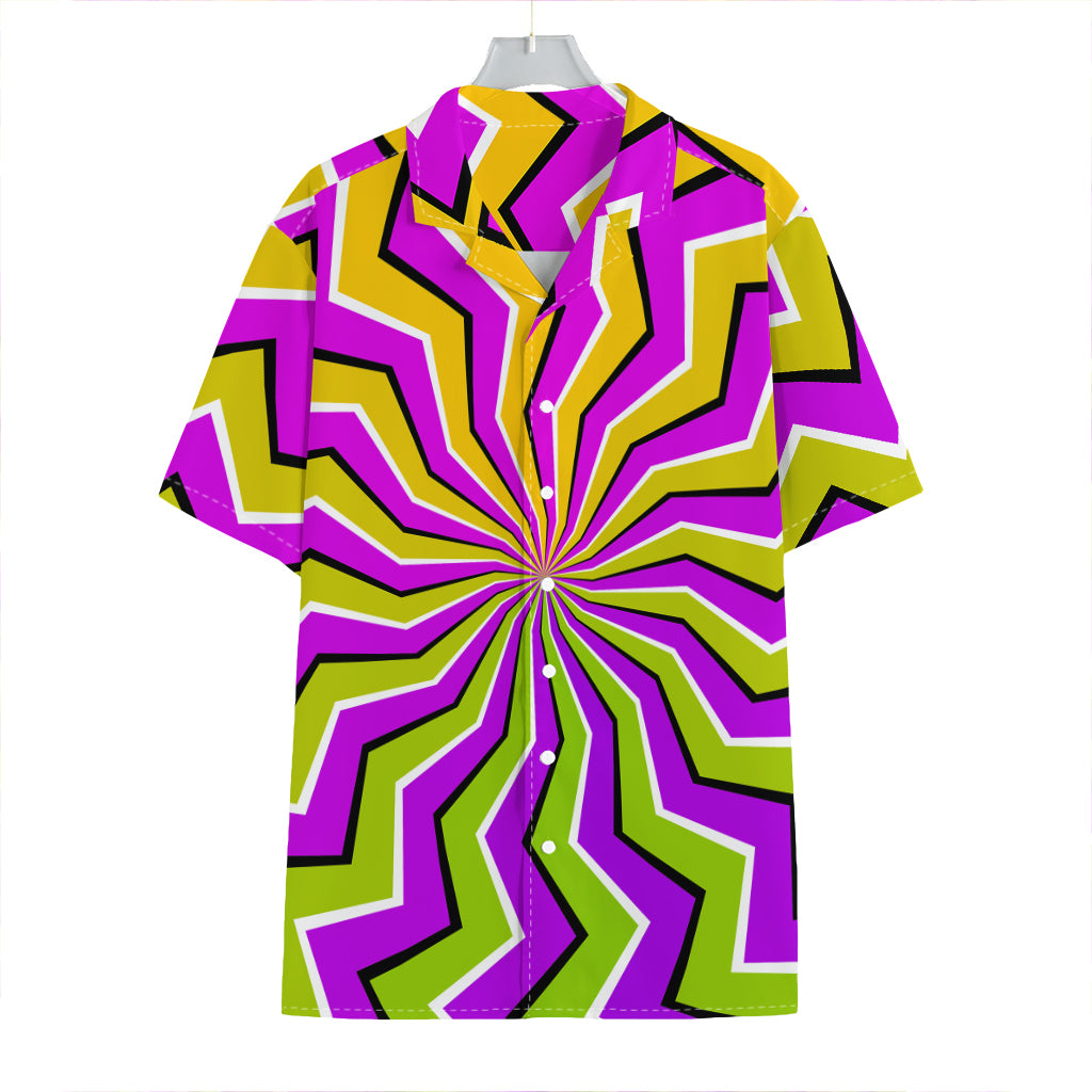 Colorful Dizzy Moving Optical Illusion Hawaiian Shirt