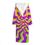 Colorful Dizzy Moving Optical Illusion Hooded Bathrobe