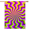 Colorful Dizzy Moving Optical Illusion House Flag