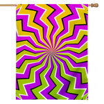 Colorful Dizzy Moving Optical Illusion House Flag