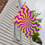 Colorful Dizzy Moving Optical Illusion House Flag