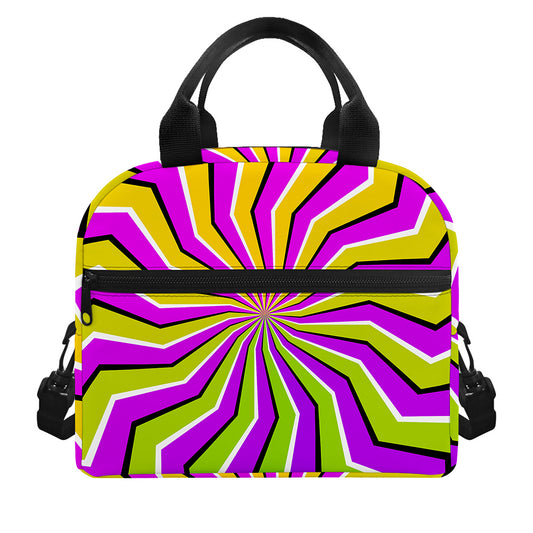 Colorful Dizzy Moving Optical Illusion Insulated Lunch Bag