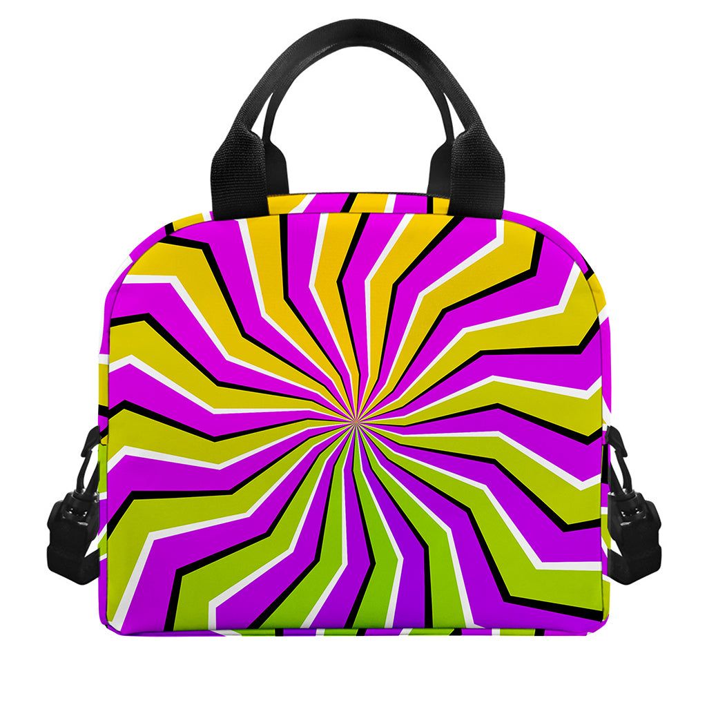 Colorful Dizzy Moving Optical Illusion Insulated Lunch Bag