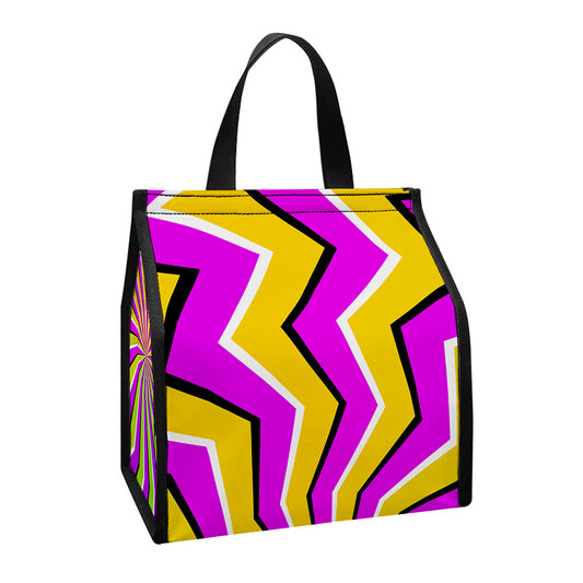 Colorful Dizzy Moving Optical Illusion Insulated Lunch Tote