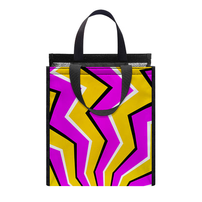 Colorful Dizzy Moving Optical Illusion Insulated Lunch Tote