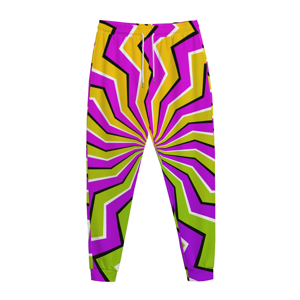 Colorful Dizzy Moving Optical Illusion Jogger Pants