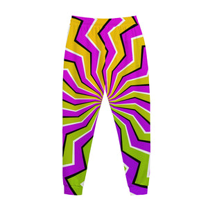 Colorful Dizzy Moving Optical Illusion Jogger Pants