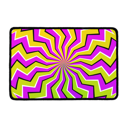 Colorful Dizzy Moving Optical Illusion Kitchen Mat