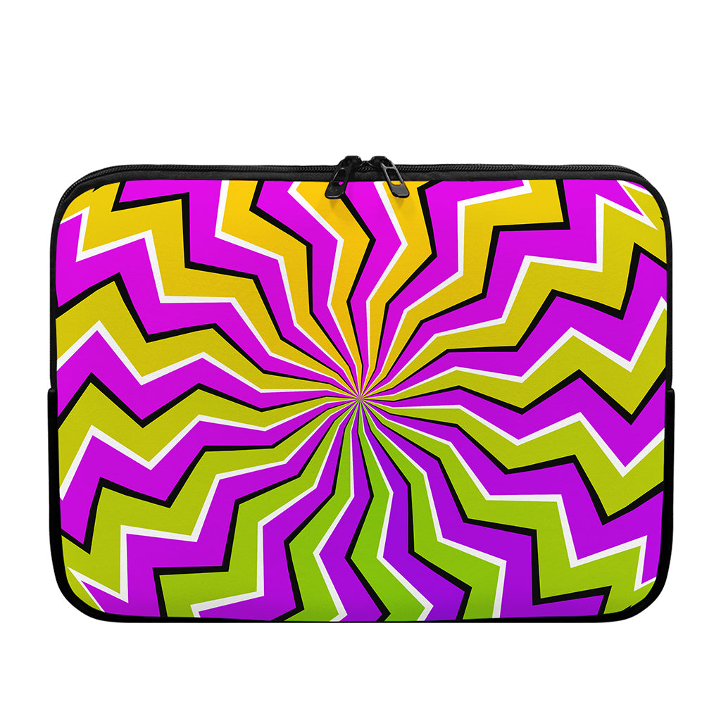 Colorful Dizzy Moving Optical Illusion Laptop Sleeve