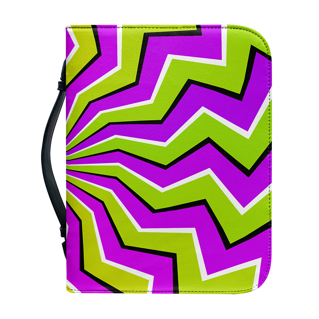 Colorful Dizzy Moving Optical Illusion Leather Bible Cover