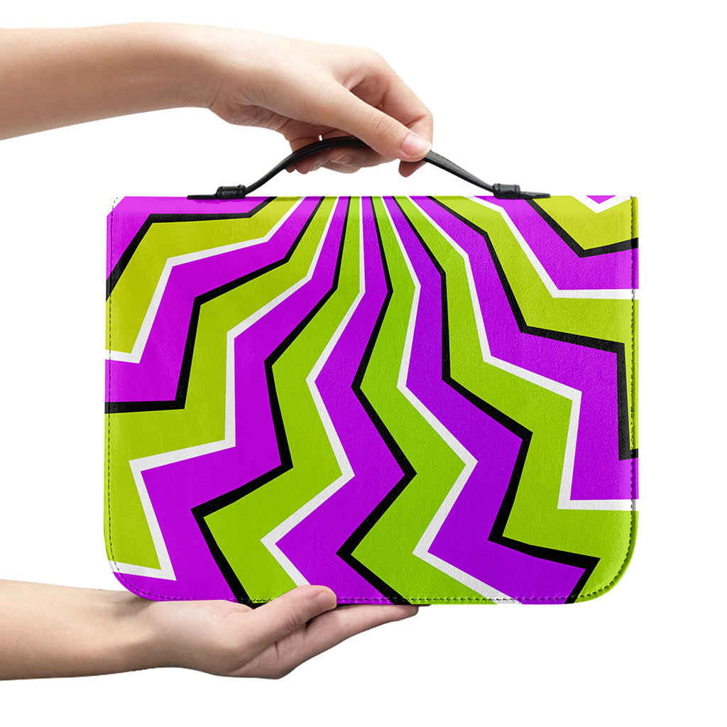 Colorful Dizzy Moving Optical Illusion Leather Bible Cover