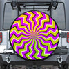 Colorful Dizzy Moving Optical Illusion Leather Spare Tire Cover