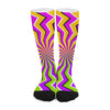 Colorful Dizzy Moving Optical Illusion Long Socks