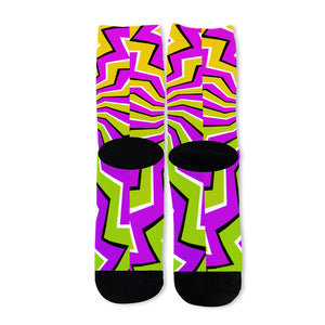 Colorful Dizzy Moving Optical Illusion Long Socks