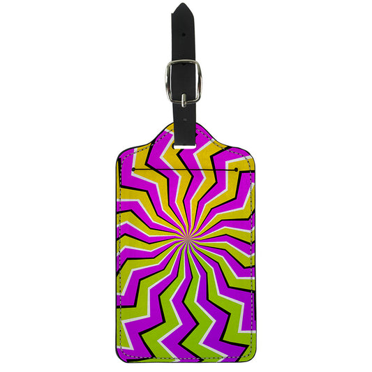 Colorful Dizzy Moving Optical Illusion Luggage Tag
