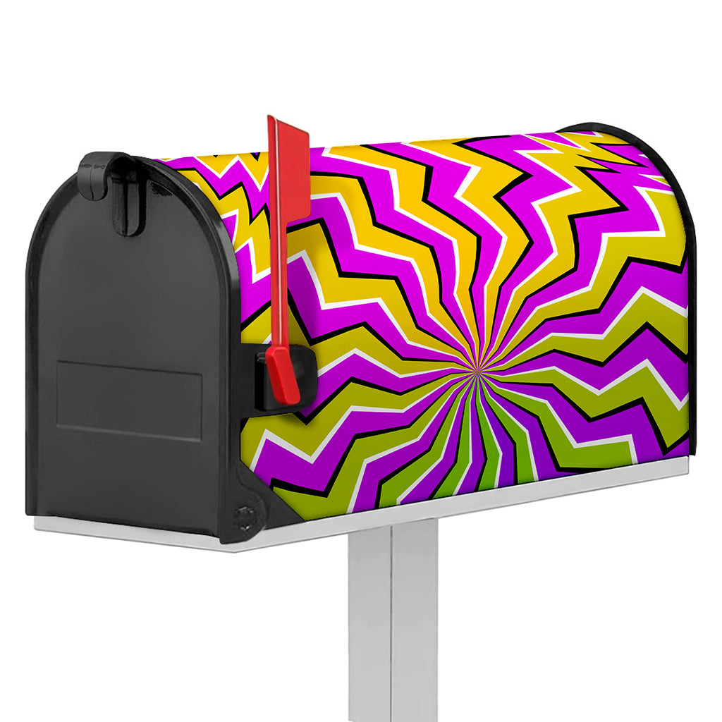 Colorful Dizzy Moving Optical Illusion Mailbox Cover
