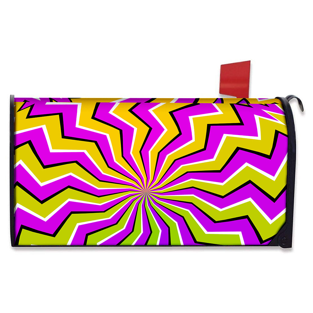 Colorful Dizzy Moving Optical Illusion Mailbox Cover