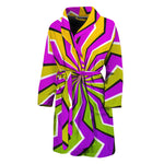 Colorful Dizzy Moving Optical Illusion Men's Bathrobe