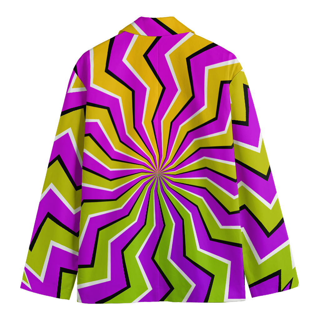 Colorful Dizzy Moving Optical Illusion Men's Blazer