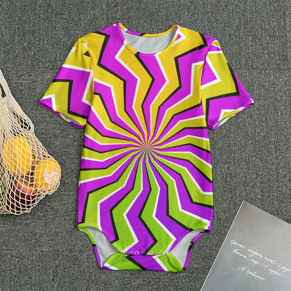 Colorful Dizzy Moving Optical Illusion Men's Bodysuit
