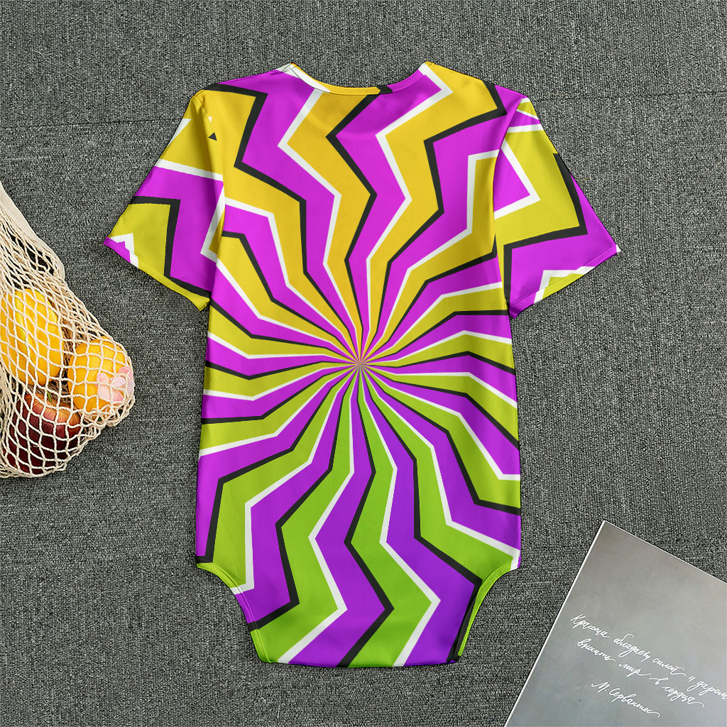Colorful Dizzy Moving Optical Illusion Men's Bodysuit