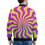 Colorful Dizzy Moving Optical Illusion Men's Bomber Jacket