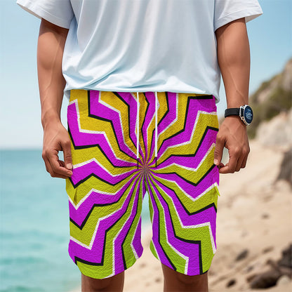 Colorful Dizzy Moving Optical Illusion Men's Cargo Shorts