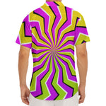 Colorful Dizzy Moving Optical Illusion Men's Deep V-Neck Shirt
