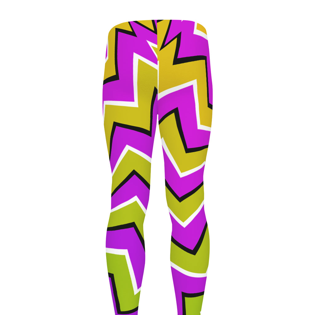 Colorful Dizzy Moving Optical Illusion Men's leggings