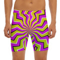 Colorful Dizzy Moving Optical Illusion Men's Long Boxer Briefs