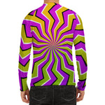 Colorful Dizzy Moving Optical Illusion Men's Long Sleeve Rash Guard