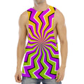 Colorful Dizzy Moving Optical Illusion Men's Muscle Tank Top