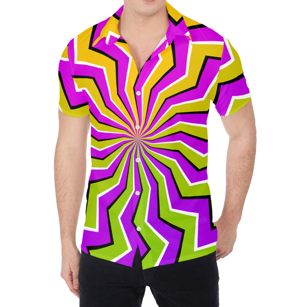 Colorful Dizzy Moving Optical Illusion Men's Shirt