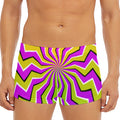 Colorful Dizzy Moving Optical Illusion Men's Short Boxer Briefs